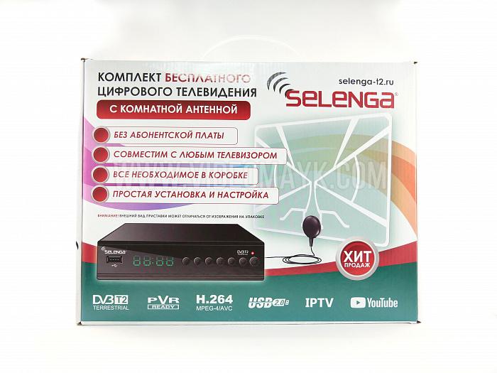 Комплект бесплатного цифрового телевидения c комнатной антенной SELENGA