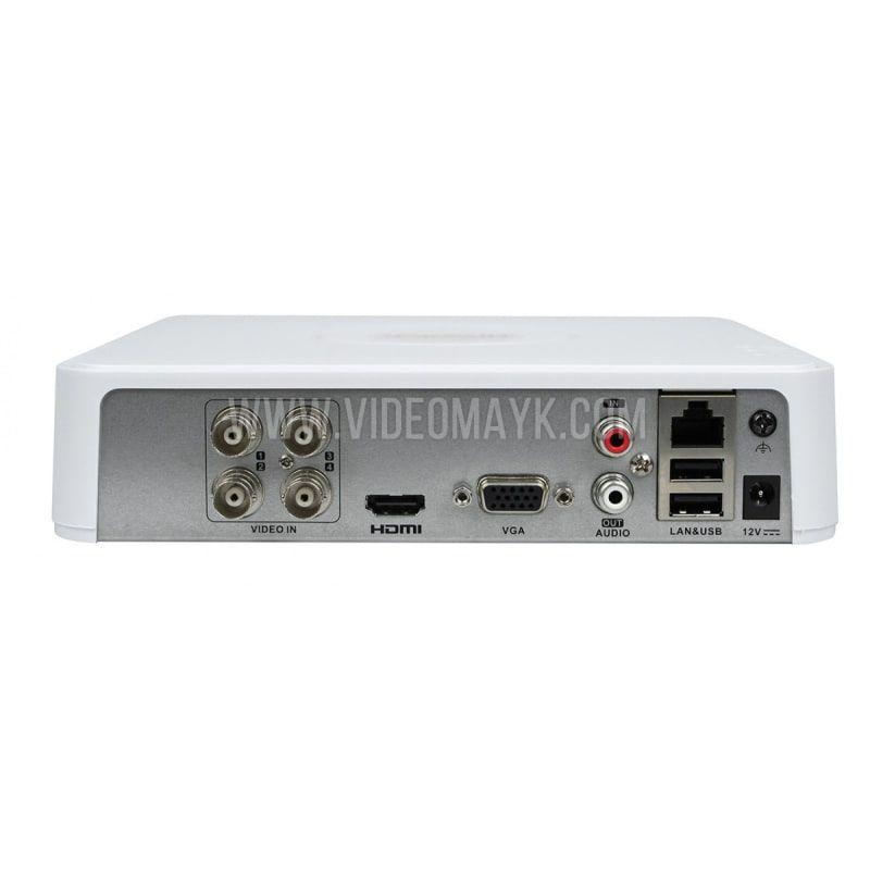 DS-H104GA 4-х канальный гибридный HD-TVI регистратор  c технологией AoC (аудио по кабелю)