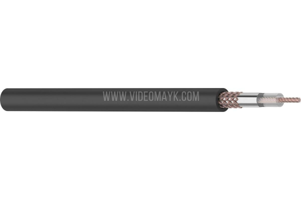 Коаксиальный кабель REXANT RG-58 A/U, 50 Ом, Cu/Al/Cu, 64%, бухта 100 м, черный