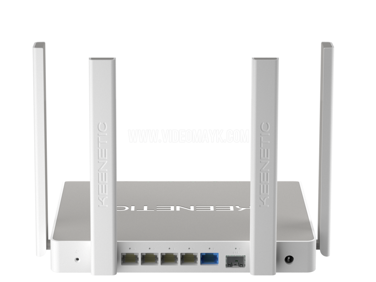 Keenetic Giga Гигабитный интернет-центр с двухдиапазонным Mesh Wi-Fi 6 AX1800, усилителем сигнала и анализатором спектра Wi-Fi, 5-портовым Smart-коммутатором, портами SFP, USB 3.0 и 2.0