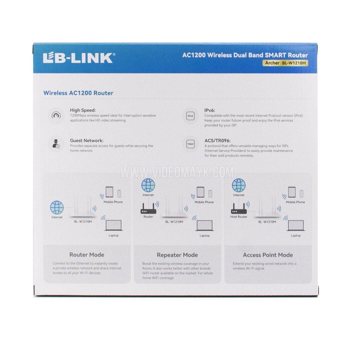 Беспроводной маршрутизатор LB-Link BL-W1210M 2.4 ГГц/ 5 ГГц