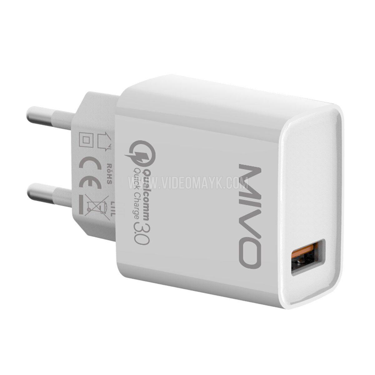 Сетевое зарядное устройство Mivo MP-326Q, 18W, USB
