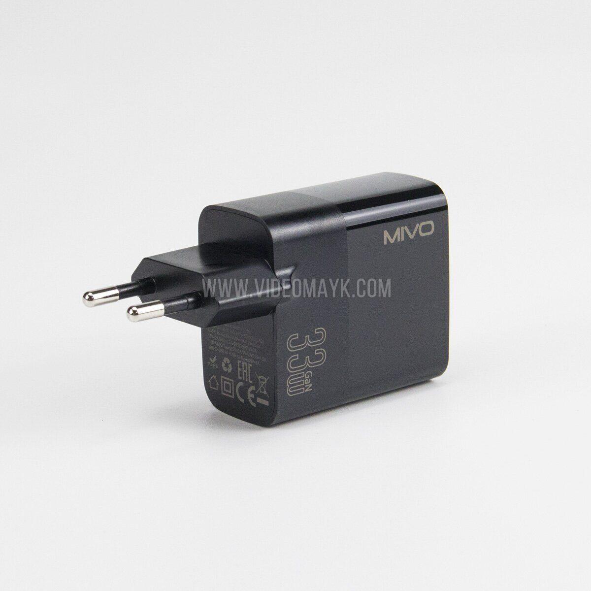 Сетевое зарядное устройство Mivo MP-300Q, 33W, Type-C, 2xUSB