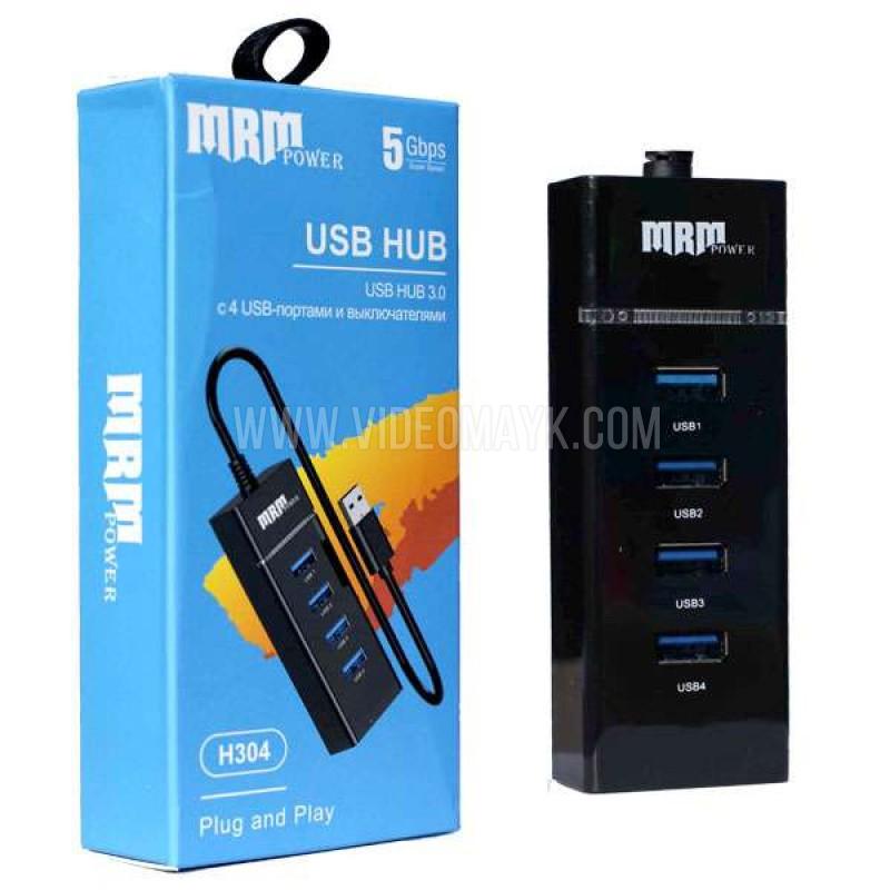 USB-разветвитель (Хаб)  H304 4USB Ports 3.0 (Black)