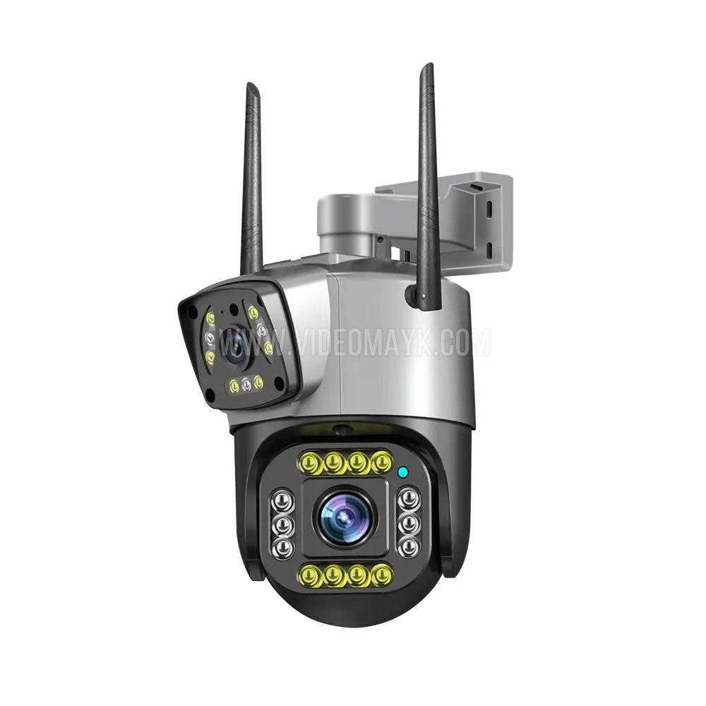 Камера видеонаблюдения уличная с двойным объективом, датчиком движения и микрофоном CAM-ON SC02 4G 4 Мп
